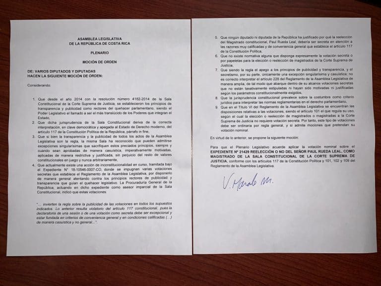 PAC entabla moción para votación pública sobre futuro de magistrado Paul Rueda