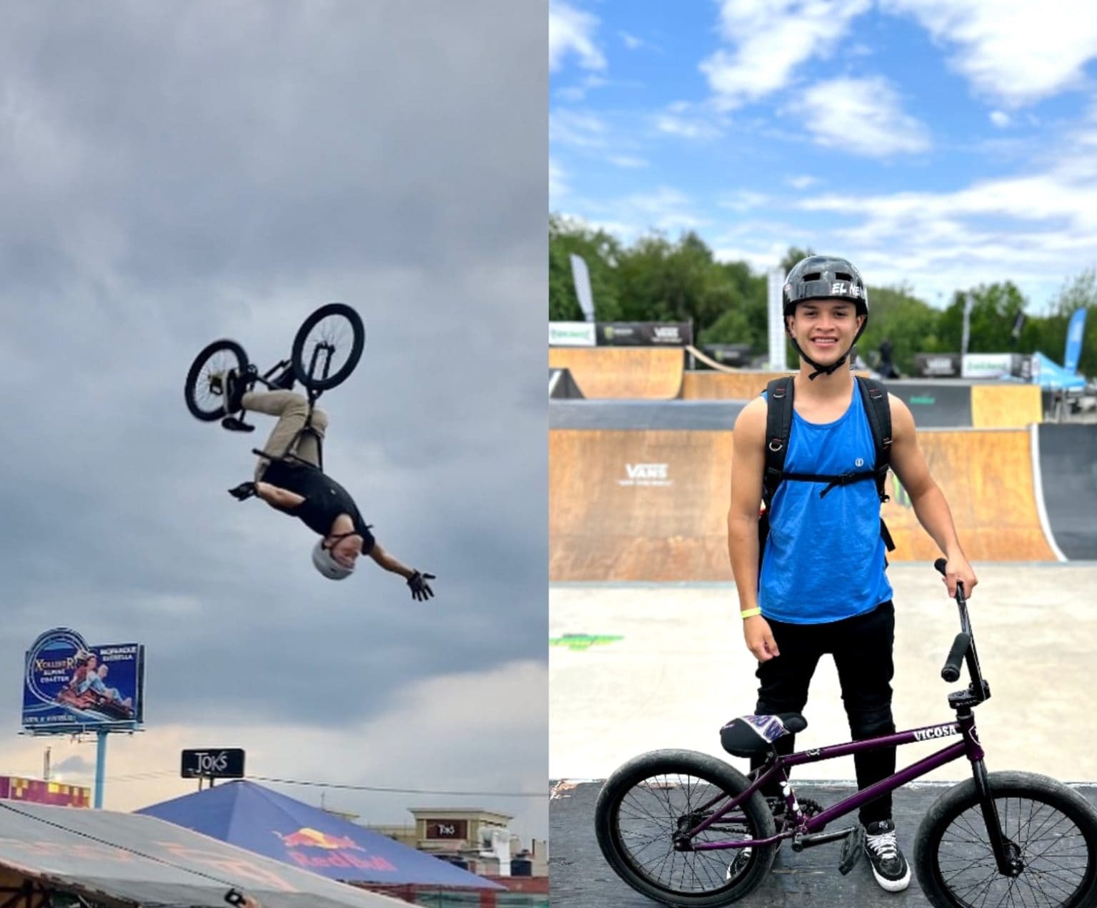 Imagen principal del artículo: Promesa del BMX freestyle costarricense Derek Solano se luce en competencias en Venezuela y Argentina