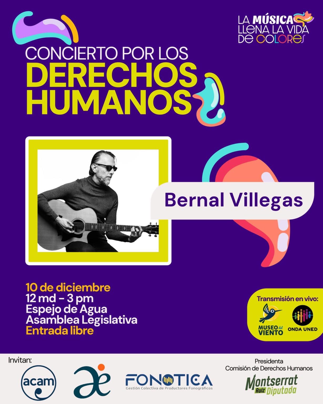 Imagen principal del artículo: Artistas celebrarán Día de los Derechos Humanos con concierto y llamado a respetar los derechos de autor