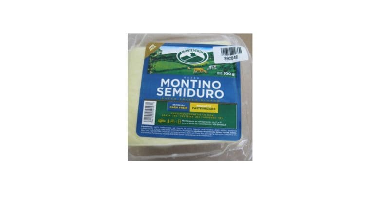 Salud advierte presencia de Listeria monocytogenes en Queso Montino Semiduro de la marca Monteverde