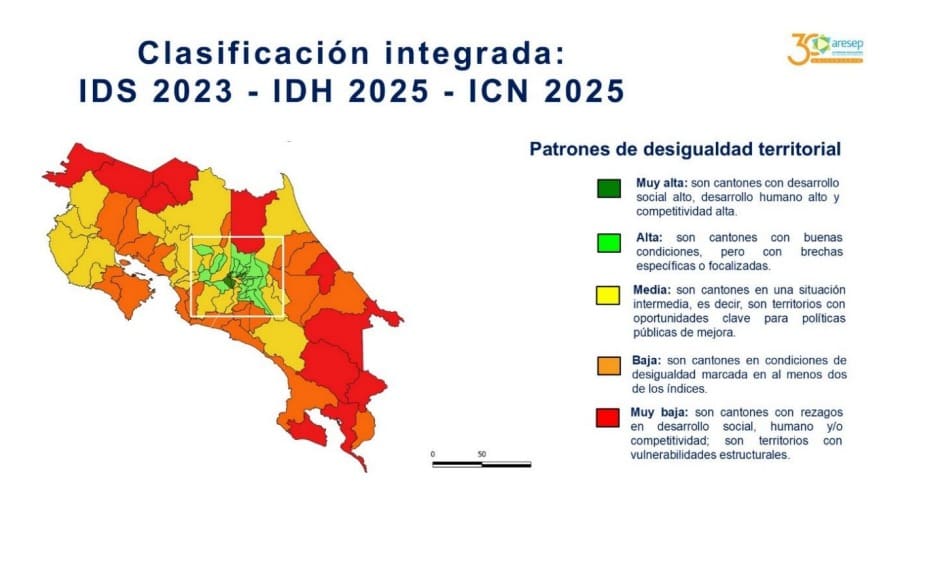 Imagen principal del artículo: Aresep identifica que cantones en zonas periféricas concentran mayores problemas en servicios públicos